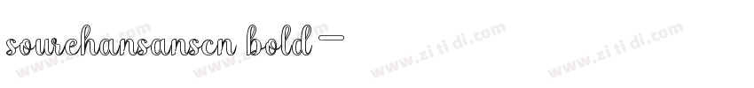 sourehansanscn bold字体转换